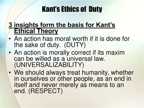 kant's rule of ethics.